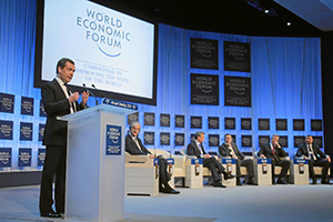 梅德韋杰夫在達沃斯論壇上發言