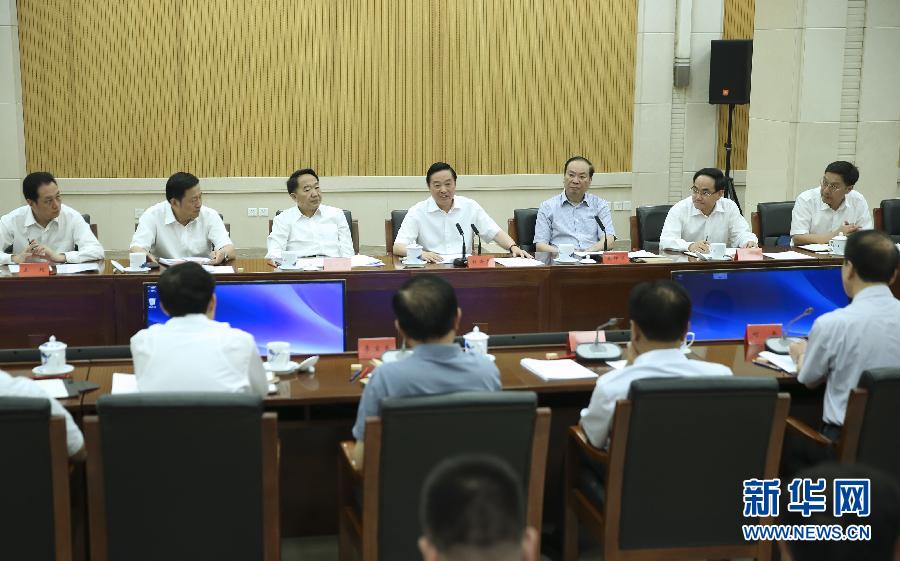 8月31日，中宣部在北京召開創新新聞傳播工作交流會，中共中央政治局委員、中央書記處書記、中宣部部長劉奇葆出席會議并講話。新華社記者蘭紅光攝