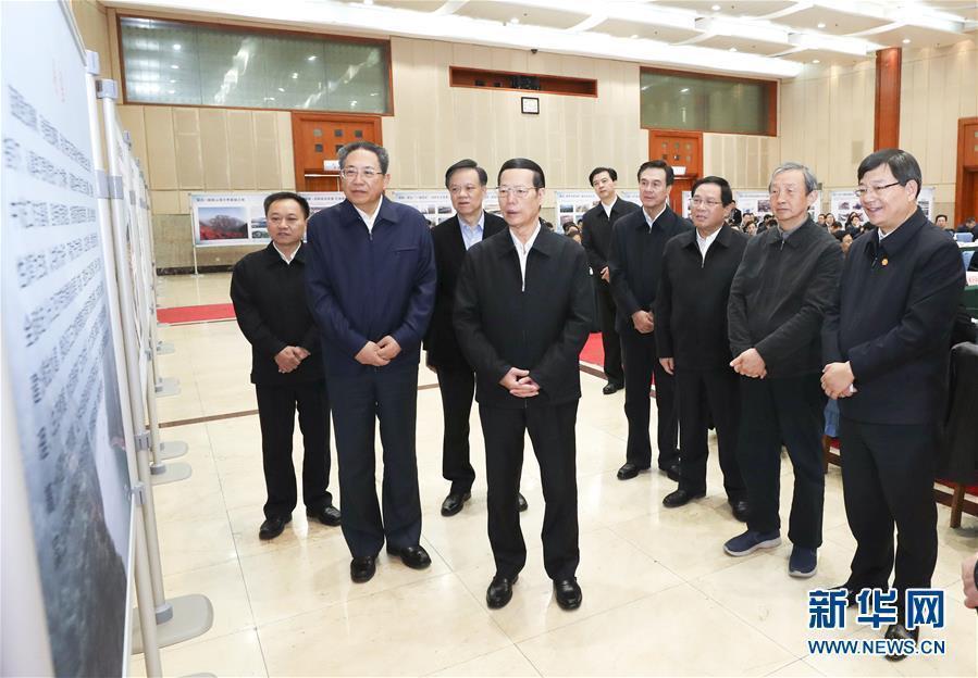 1月9日至10日，國務(wù)院副總理張高麗在安徽調(diào)研推動長江經(jīng)濟帶發(fā)展工作。這是1月10日，張高麗主持召開推動長江經(jīng)濟帶發(fā)展工作會議前聽取介紹。新華社記者 龐興雷 攝