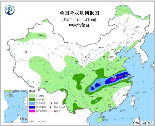 氣象臺發布暴雨藍色預警:長江中下游地區暴雨襲城