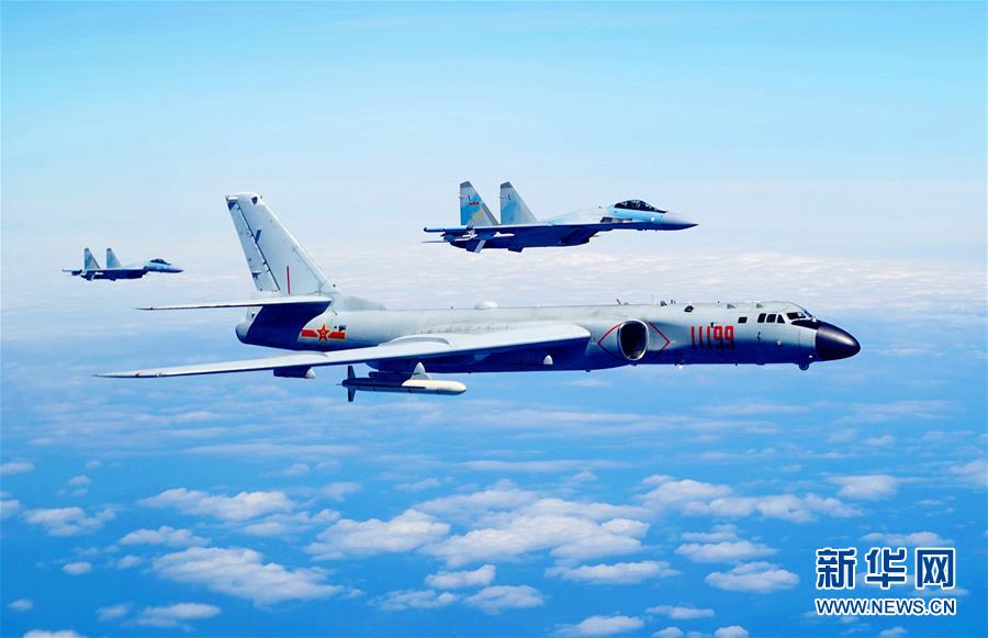 （圖文互動）（1）空軍發(fā)布宣傳片展現(xiàn)殲-20、蘇-35、轟-6K海上新航跡