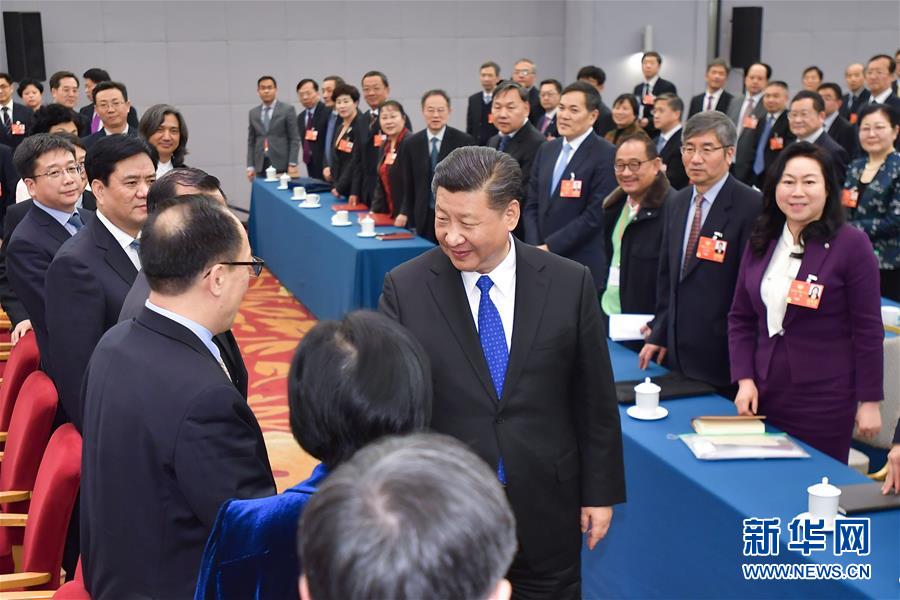 (兩會)(4)習(xí)近平看望參加政協(xié)會議的民盟致公黨無黨派人士僑聯(lián)界委員