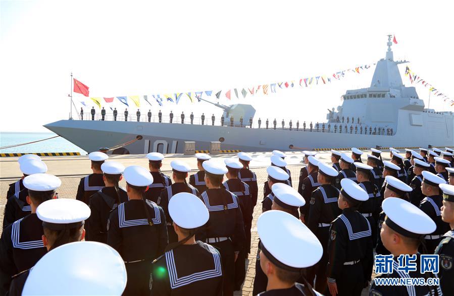 (圖文互動)(1)海軍055型驅逐艦南昌艦入列