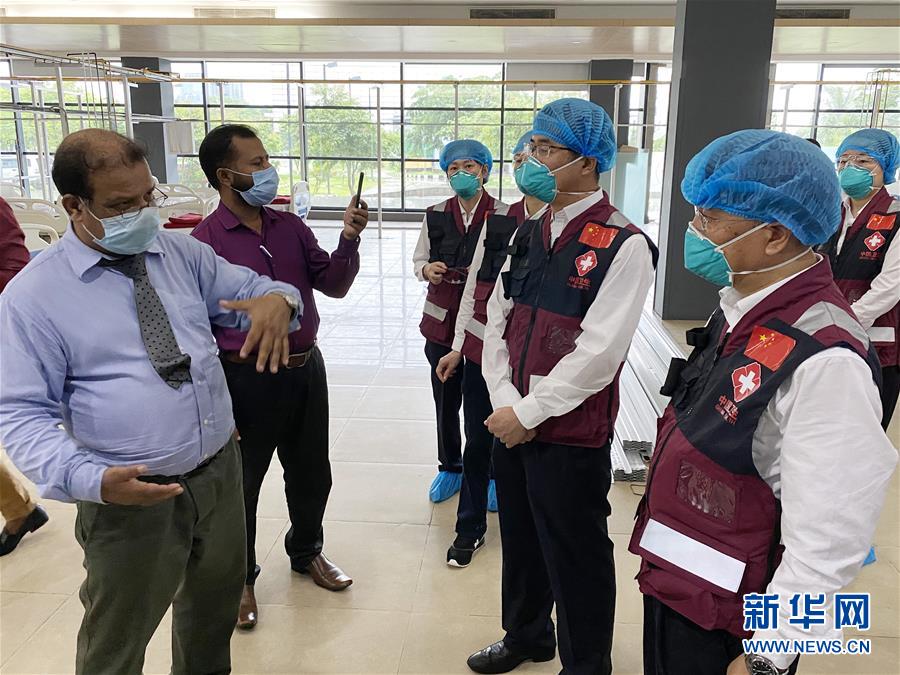 (國際疫情·圖文互動)(1)中國赴孟加拉國抗疫醫療專家組繼續與當地機構交流抗疫經驗