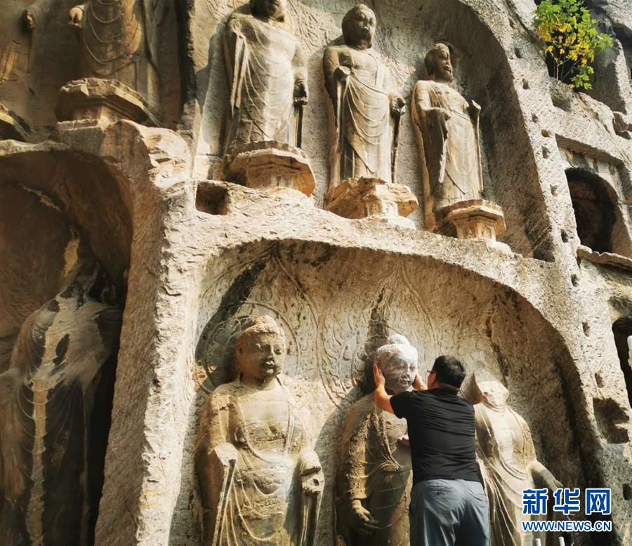 （圖文互動）（4）合體了，龍門石窟流散佛首首次實現“數字復位”