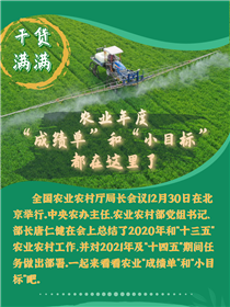干貨滿滿！農業年度“成績單”和“小目標”都在這里了