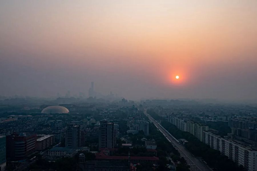 這就是今天早上的北京!