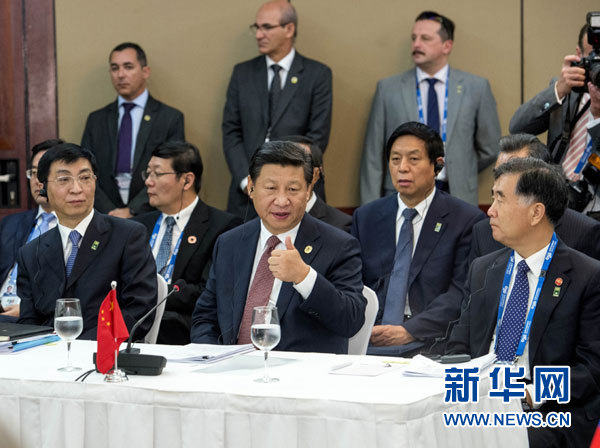 11月15日，金磚國家領導人非正式會晤在澳大利亞布里斯班舉行，中國國家主席習近平出席。新華社記者李學仁攝
