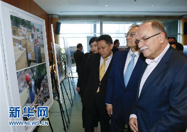(XHDW)(1)汶川地震十周年圖片展在歐洲議會舉行