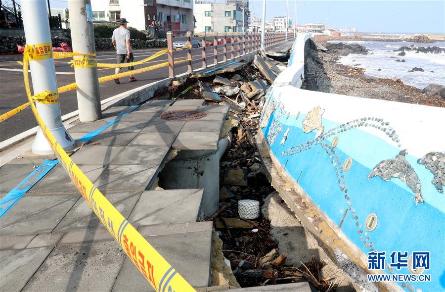 (國際)(2)超強臺風“美莎克”過境韓國致1死1傷