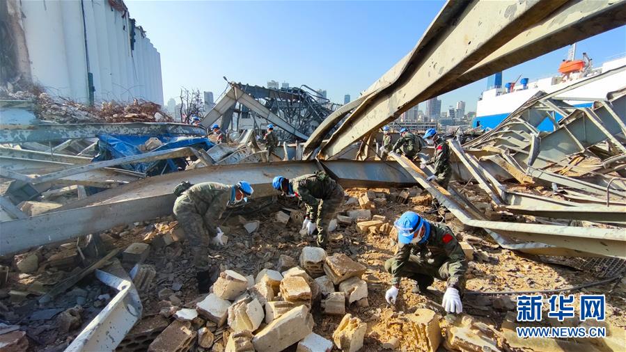 (國際)(1)中國維和官兵全面展開貝魯特災后重建援助工作