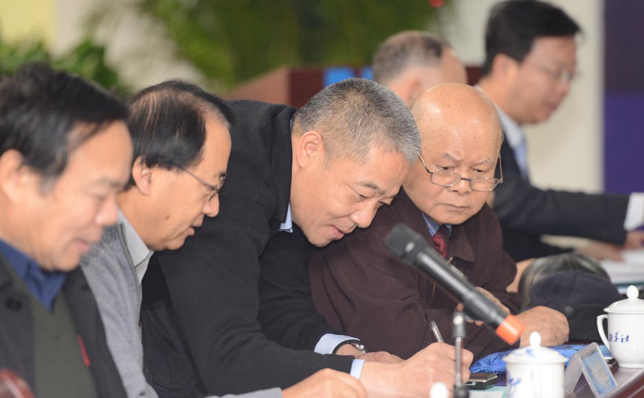 參加新華網2012&ldquo;縱論天下&rdquo;國際問題研討會的專家在交流